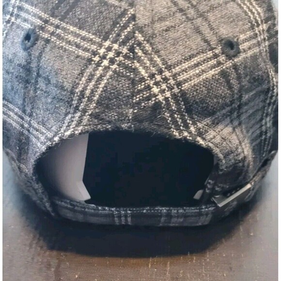 US Polo Assn Wool Hat Gray Adjustable Cap Jockeys Leather Flag Patch - Picture 3 of 5